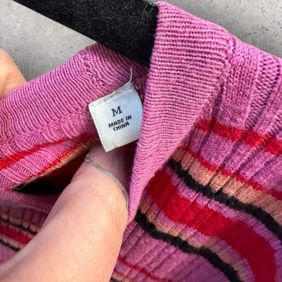 Scotch & Soda Pink and Black Striped Long Sleeve Top - Picture 4 of 6
